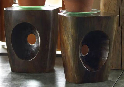 Teak Keyhole Table