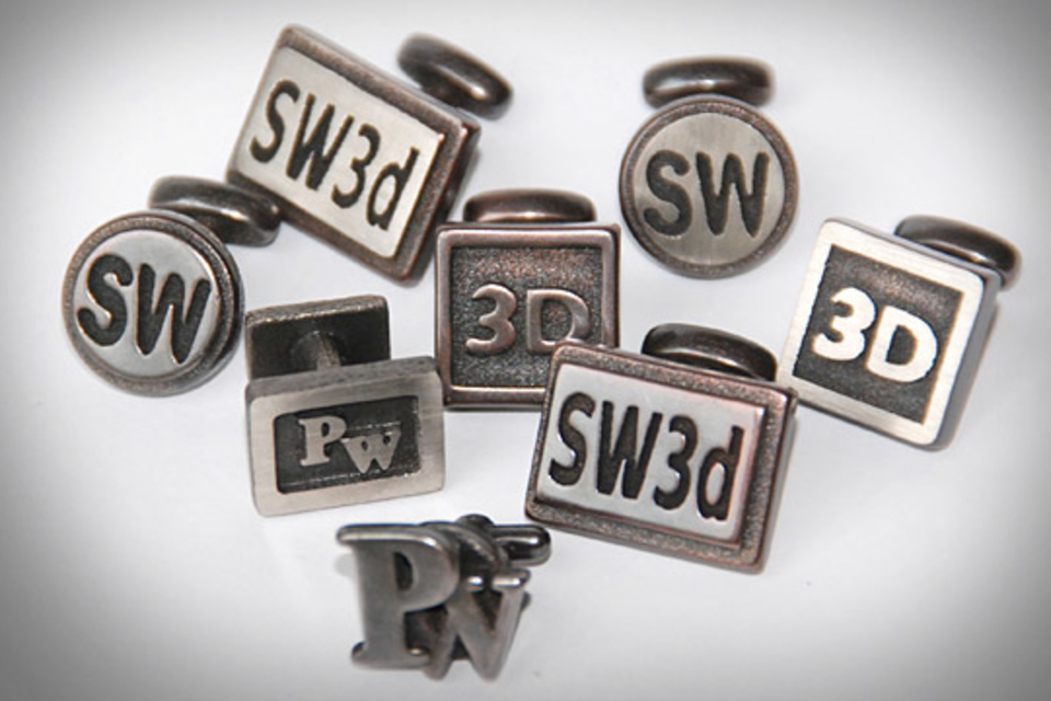 Custom 3D Printed Metal Cufflinks Custom 3D Printed Metal Cufflinks