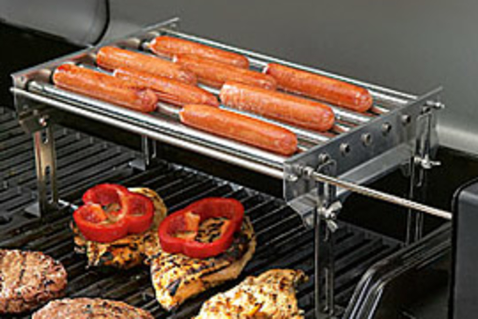 Man-Law BBQ  Hot Dog Griller Brat Griller 16.9 x 6.75 Stainless Steel 