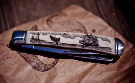 CXXVI Scrimshaw Knife CXXVI Scrimshaw Knife