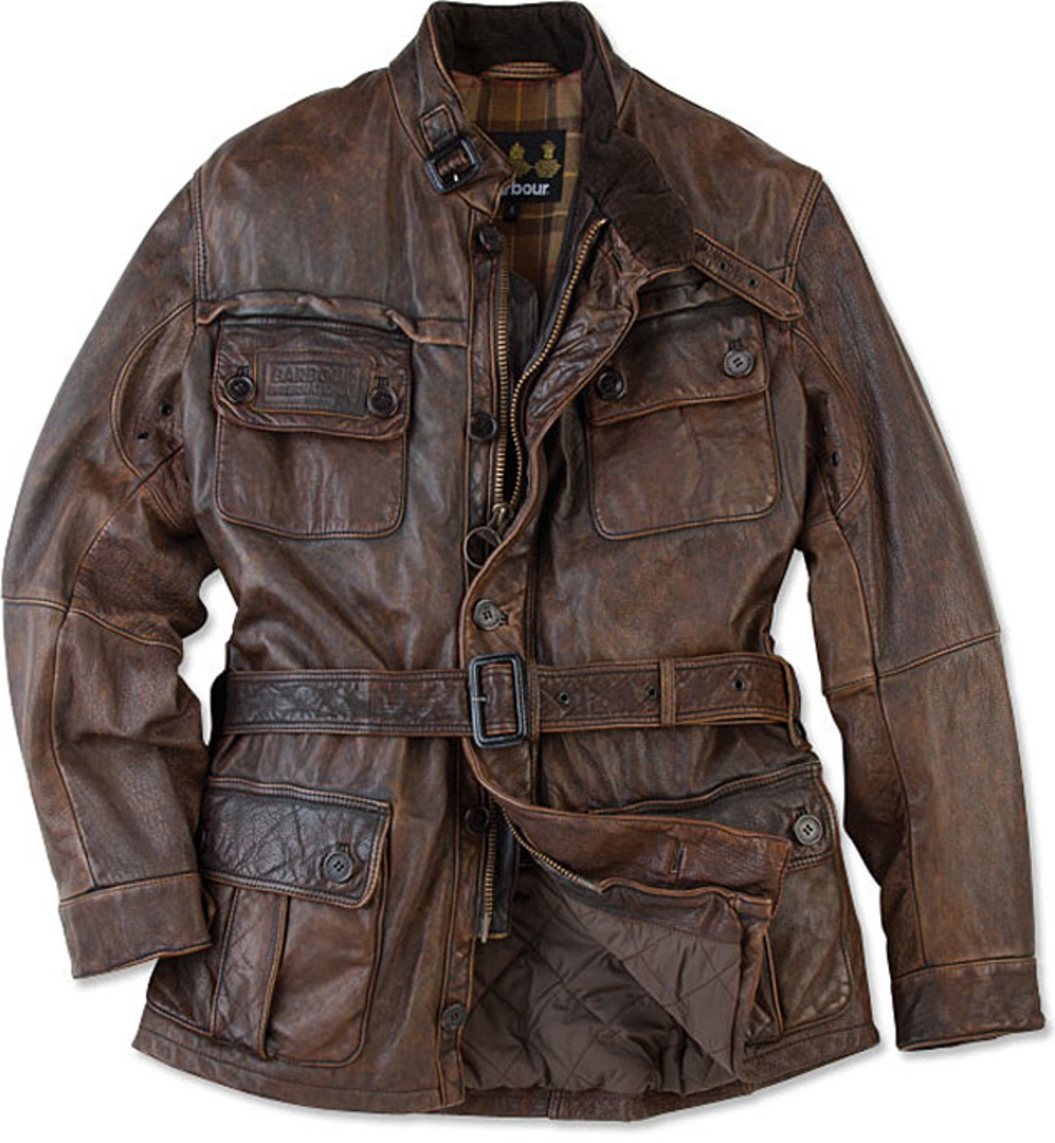 barbour leather biker jacket