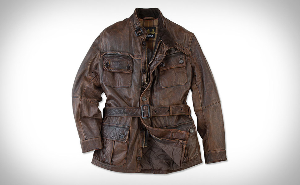 barbour international james leather jacket