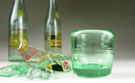 Blown Recycled Bottle Shot Glass Blown Recycled Bottle Shot Glass