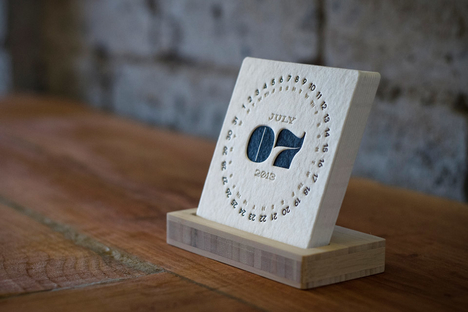 Type Letterpress Calendar