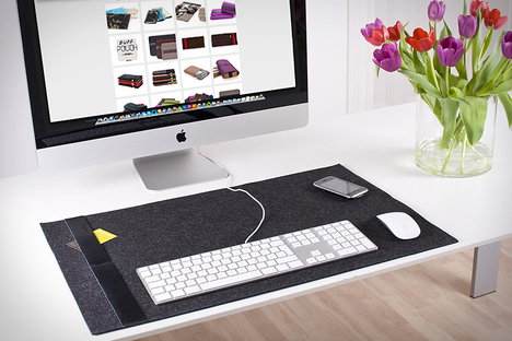 Burning Love Felt Desk Pad Burning Love Felt Desk Pad