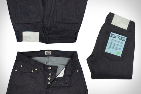 Naked & Famous Scratch-N-Sniff Mint Jeans