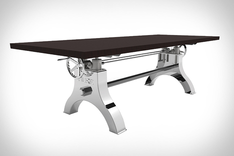 Vintage Industrial Hure Crank Table Vintage Industrial Hure Crank Table