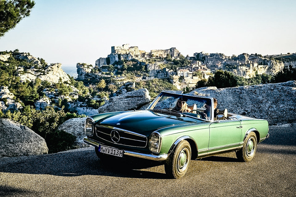 classic car travel mercedes benz