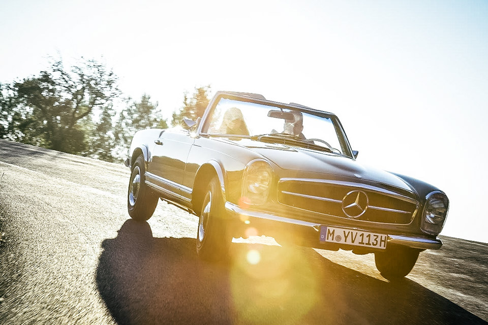 classic car travel mercedes benz