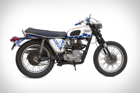 Motocicleta Triumph 1970 de Evel Knievel 