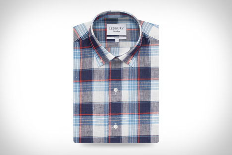 Camisa a Cuadros Ledbury Cadet Blue Clarendon