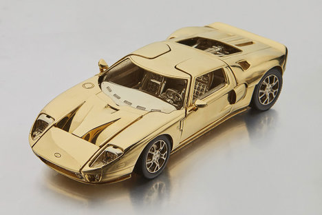 Solid Gold Ford GT Model Car Solid Gold Ford GT Model Car