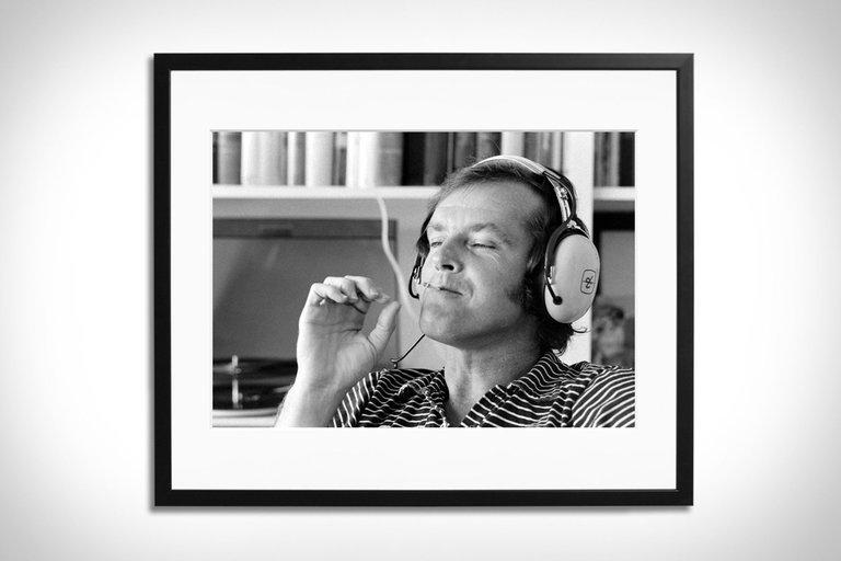 Jack Nicholson Headphones Framed Print