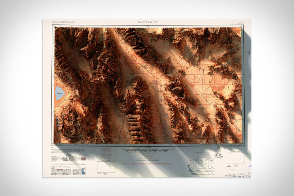 Topographical Rendering Map Prints | Uncrate