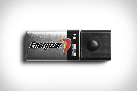 9V Battery LED Flashlight