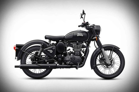 Royal Enfield Classic 500 Stealth Schwarz Motorrad