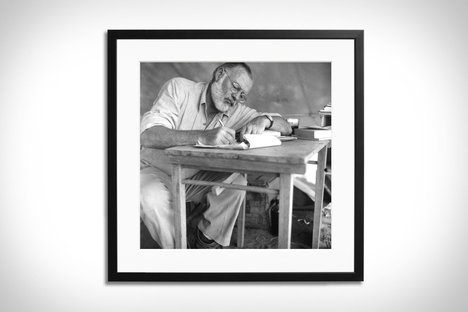 Hemingway Composing Framed Print Hemingway Composing Framed Print