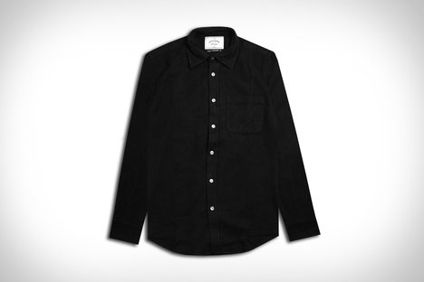 Portugiesisches Flanell Teca Black Shirt