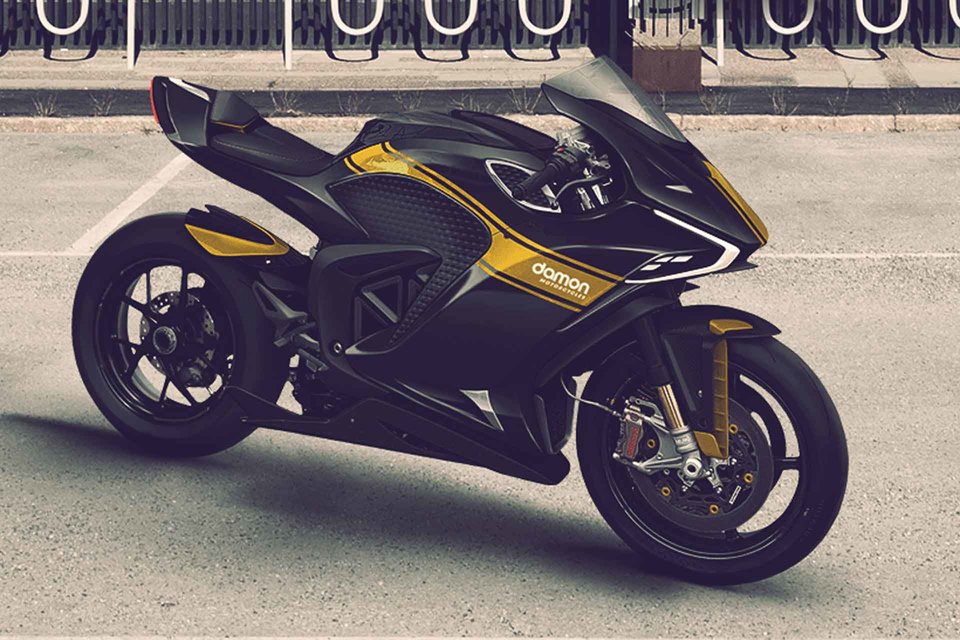View of Damon Hypersport Electric Motorcycle | Uncrate