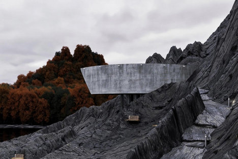 Gebogenes Betonversteck