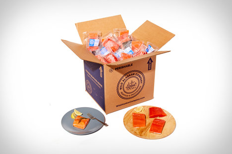 野生のアラスカサーモン