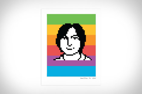 史蒂夫·乔布斯（Steve Jobs）1983彩色彩虹版画