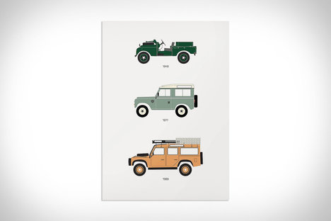 路虎卫士镜框印花