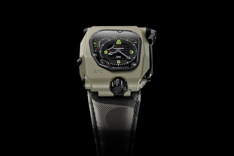Urwerk EMC Time Hunter Desert Sage Watch Urwerk EMC Time Hunter Desert Sage Watch