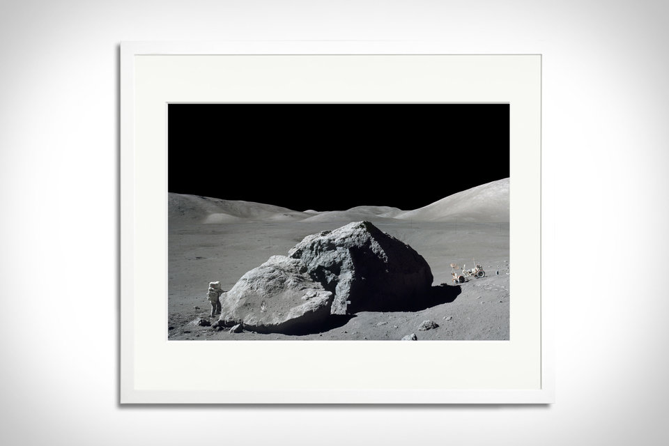 Lunar Boulder Framed Print | Uncrate