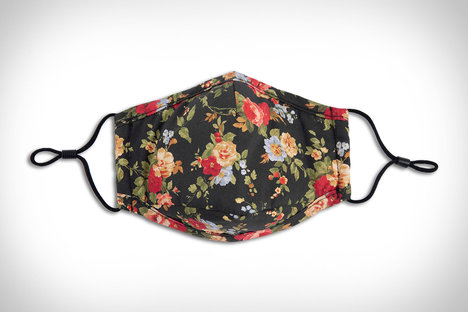 Profound Black Floral Print Mask Profound Black Floral Print Mask