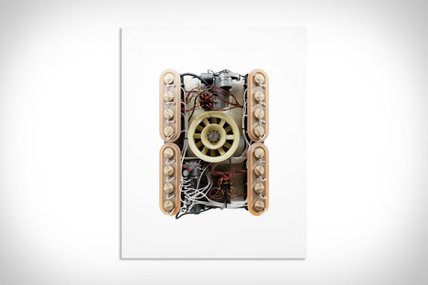 保时捷917原型引擎打印