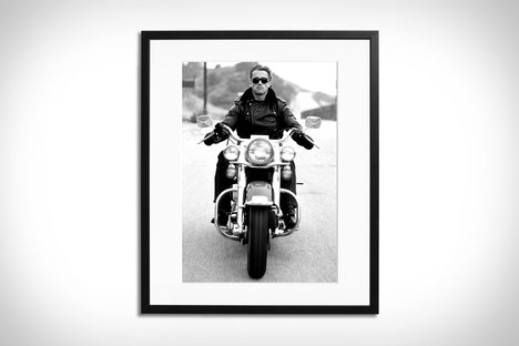 Arnold on Motorcycle Framed Print Arnold on Motorcycle Framed Print