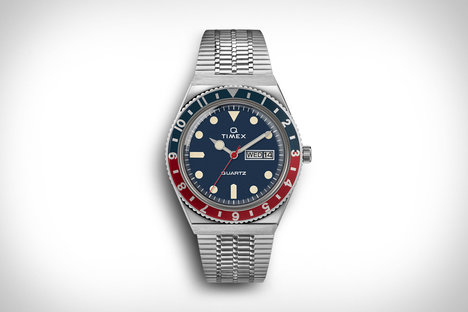 Timex Q Reissue Pepsi Bezel Watch Timex Q Reissue Pepsi Bezel Watch