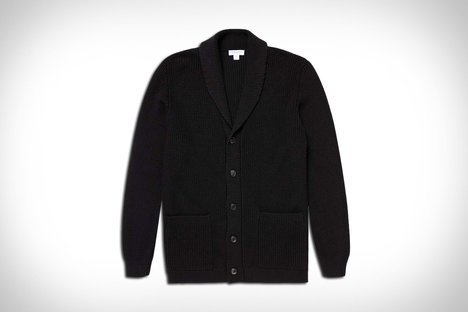 Sunspel x Ian Fleming Shawl Cardigan Sweater