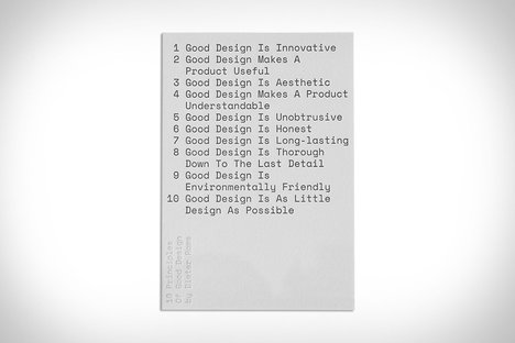 Dieter Rams 10 Principles凸版印刷