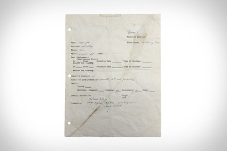 Steve Jobs Handwritten Job Application Steve Jobs Handwritten Job Application