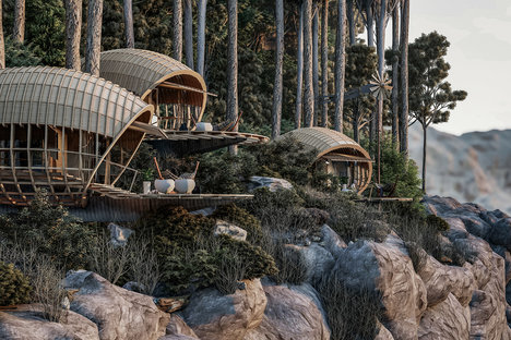 Cabanes sur la montagne