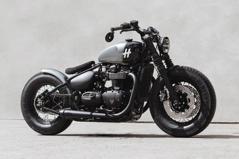 Hookie Co. Black Orca Triumph Bobber Motorcycle Hookie Co. Black Orca Triumph Bobber Motorcycle