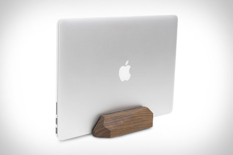 Walnut Vertical Laptop Stand Walnut Vertical Laptop Stand