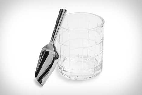 Seau à glace et cuillère à glace Waterford Crystal Diamond Cut