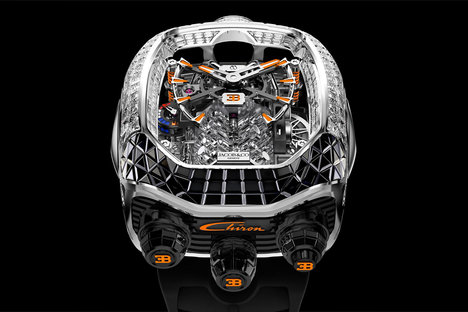 Jacob & Co. Bugatti Chiron Tourbillon Baguette Black and Orange Watch Jacob & Co. Bugatti Chiron Tourbillon Baguette Black and Orange Watch