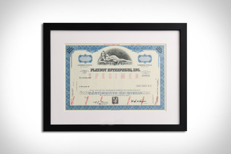 1972 Playboy Framed Stock Certificate 1972 Playboy Framed Stock Certificate