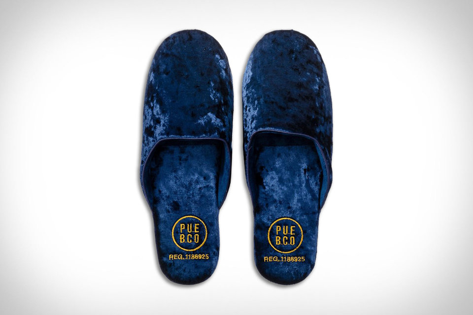 custom velvet slippers