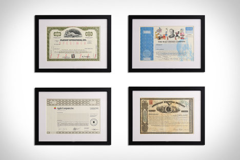 Vintage Framed Stock Certificates