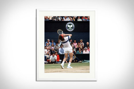 John McEnroe at Wimbledon Framed Print John McEnroe at Wimbledon Framed Print