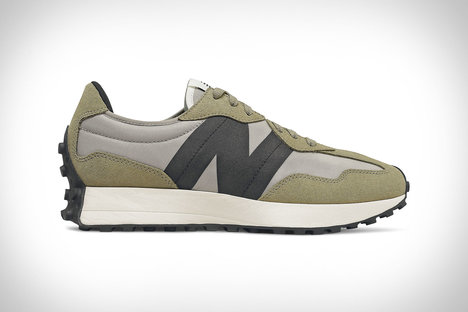 New Balance 327 Script Covert Green Sneakers New Balance 327 Script Covert Green Sneakers