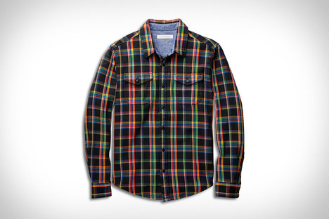 Outerknown True Black Plaid Blanket Shirt