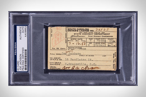 Shoeless Joe Jackson Signed South Carolina Driver's License Shoeless Joe Jackson Signed South Carolina Driver's License