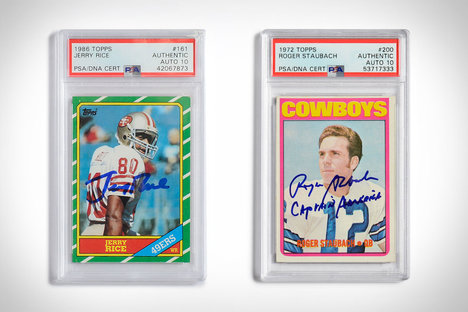 Tarjetas de novato autografiadas de fútbol vintage