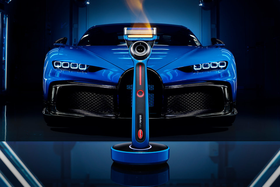 GilletteLabs x Bugatti Heated Razor | Uncrate